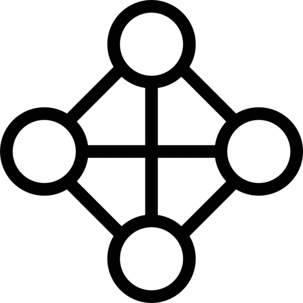 Hierarchie Netzwerk Topologie Symbol — Stockvektor