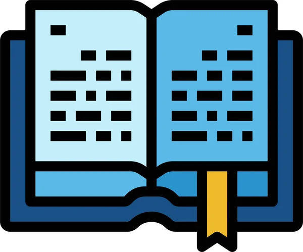 Libro Educación Icono Educativo Estilo Filledoutline — Vector de stock