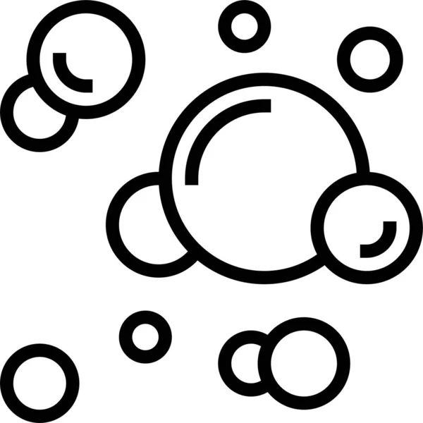 Burbujas Oxígeno Icono Diatómico — Vector de stock