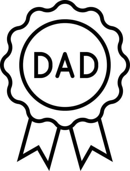 Award Dad Premium Icon Mothersfathersday Category — Stock Vector