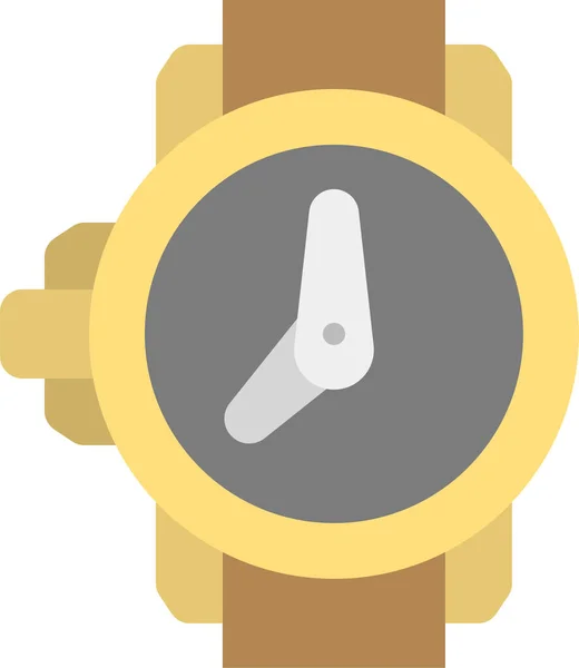 Tiempo Reloj Día Trabajo Icono Estilo Plano — Vector de stock