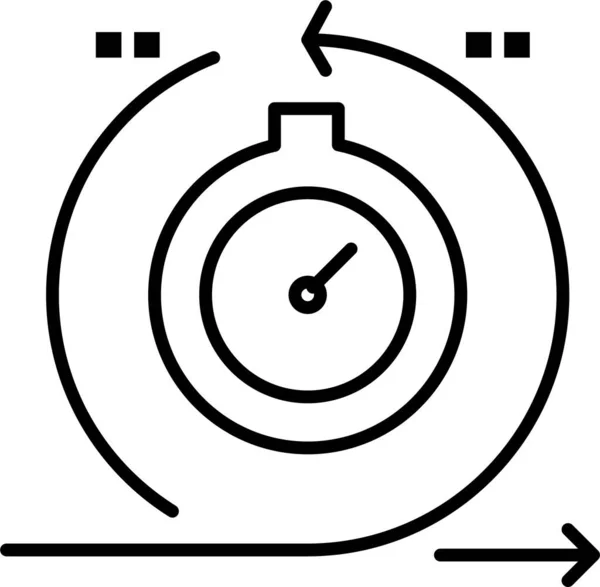 Icono Desarrollo Ciclo Ágil Estilo Esquema — Archivo Imágenes Vectoriales