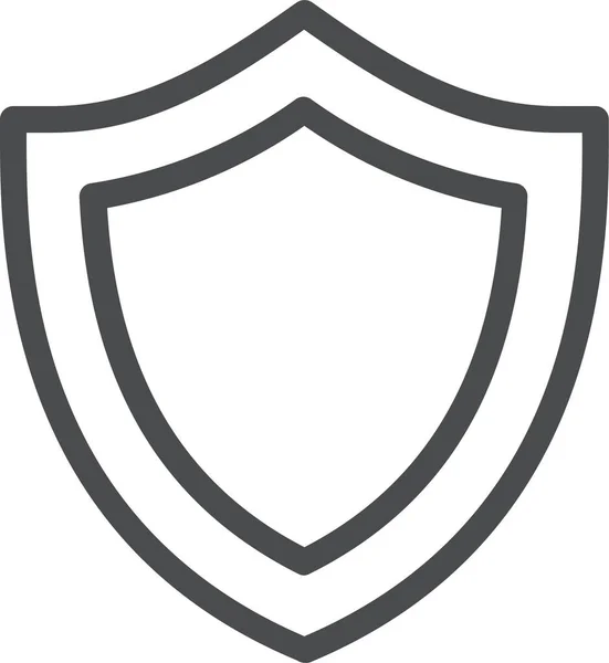 Escudo Antivirus Proteger Icono Estilo Esquema — Vector de stock