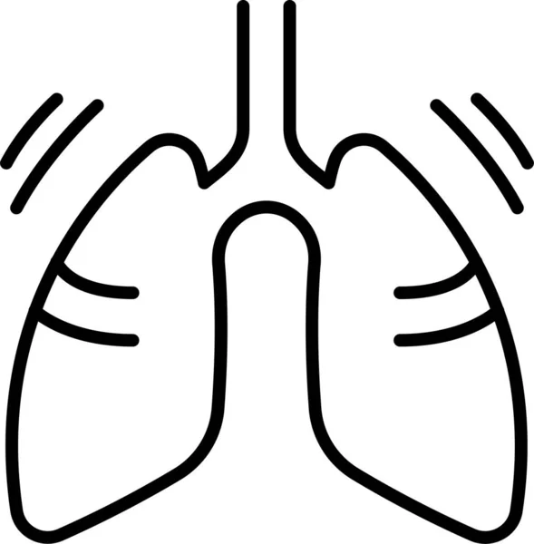 Cancer Emphysema Lungs Icon — Stock Vector