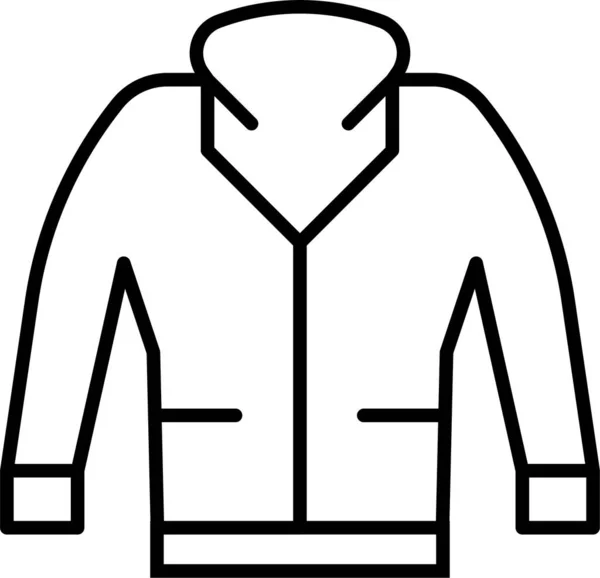 Bekleidung Kleidungsstück Jacke Symbol — Stockvektor