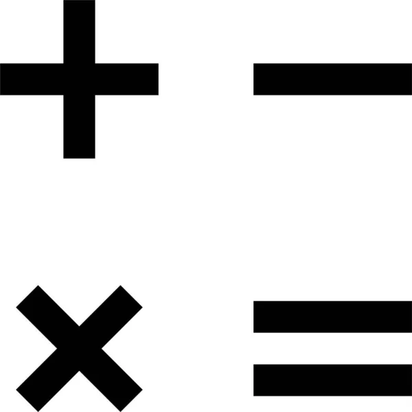 Adicionar Calcular Ícone Calculadora Estilo Esboço — Vetor de Stock