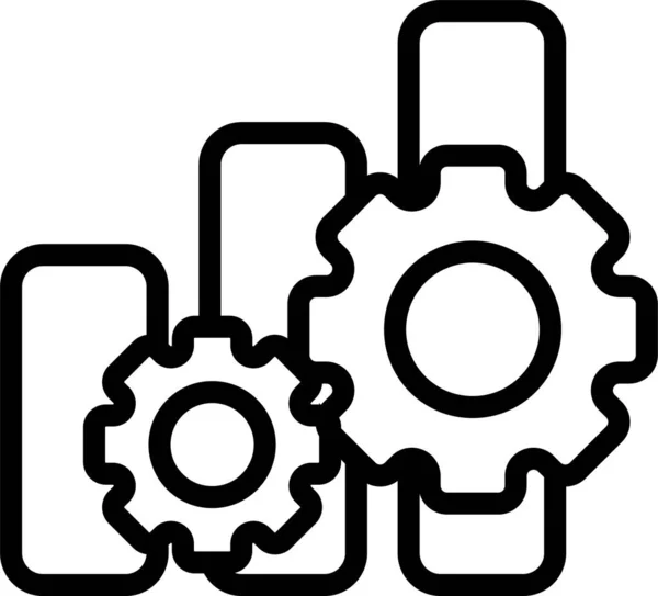 Abstract Contourpictogram Analyseren — Stockvector