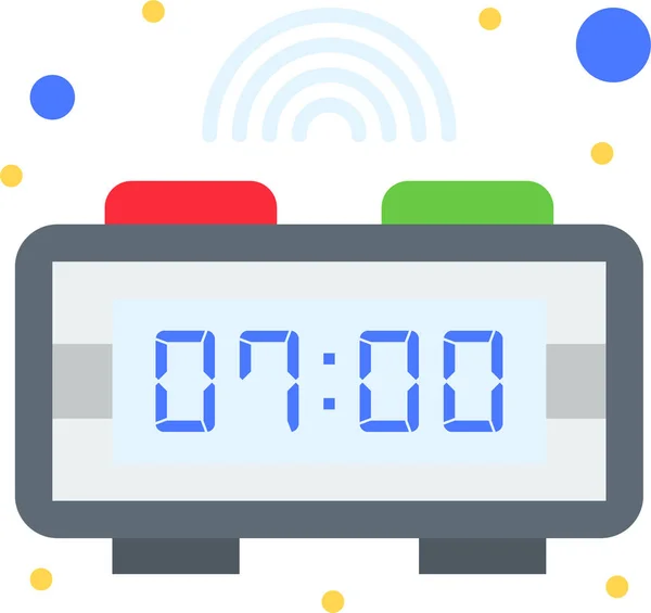 Reloj Despertador Icono Digital Categoría Familyhome — Vector de stock