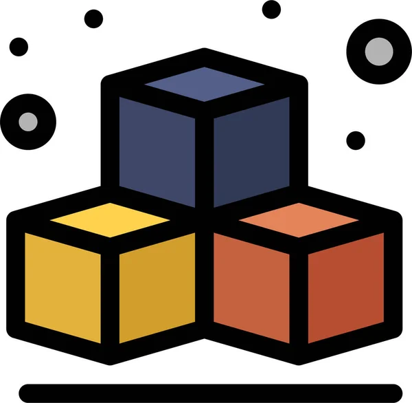 Caja Cubo Icono — Archivo Imágenes Vectoriales