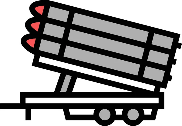 火箭运输拖车图标 — 图库矢量图片