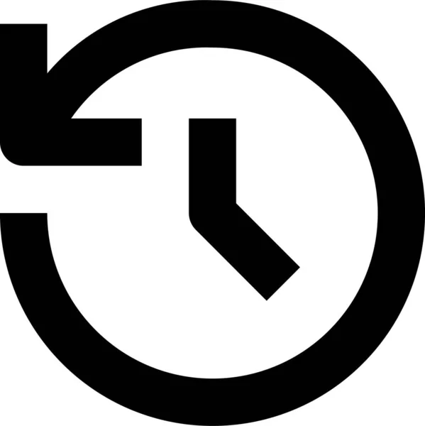 Reloj Flecha Sentido Horario Icono Estilo Esquema — Vector de stock