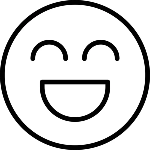 Emoticonos Sonrisa Emoji Icono Estilo Del Esquema — Archivo Imágenes Vectoriales