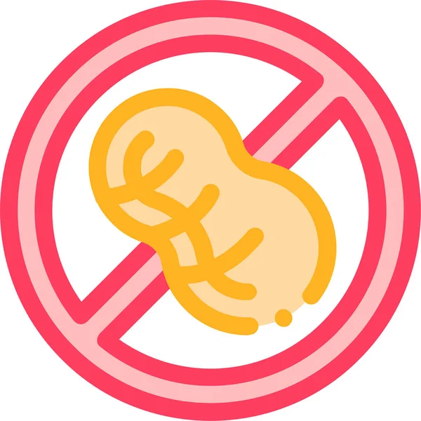 Allergen Peanut Sign Icon Icon Filledoutline Style — Stock Vector
