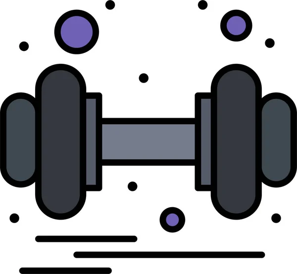 Dumbbell Gym Health Icon Filledoutline Style — Stock Vector