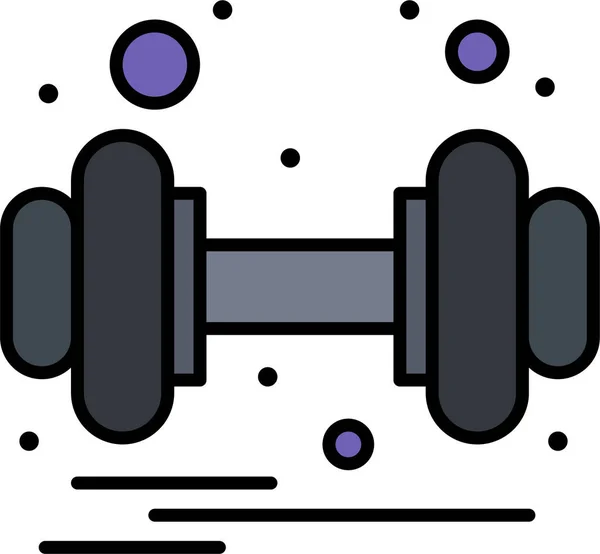 Ícone Saúde Ginásio Dumbbell Estilo Filledoutline — Vetor de Stock