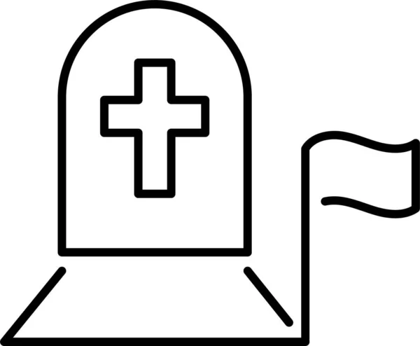 Ceremonia Muerte Funeral Icono — Archivo Imágenes Vectoriales