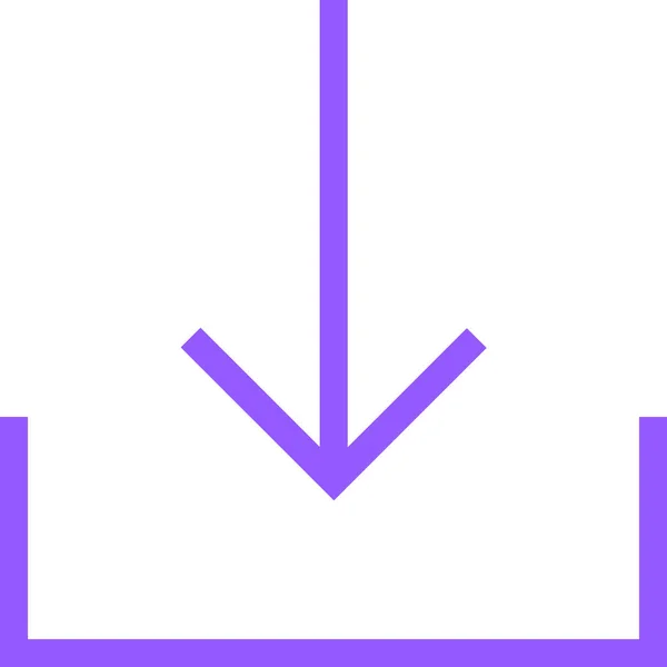 Pfeil Box Datensymbol Umrissstil — Stockvektor