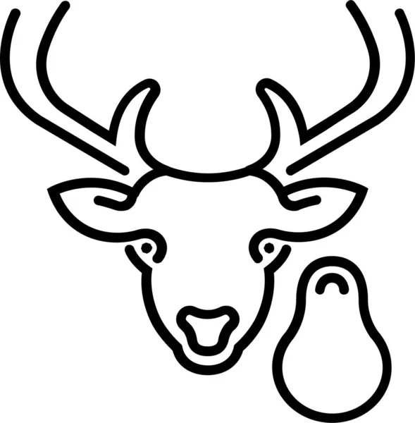 鹿の家畜のアイコン — ストックベクタ