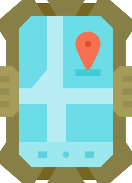 Caso Gps Icono Militar Categoría Guerra Militar — Vector de stock