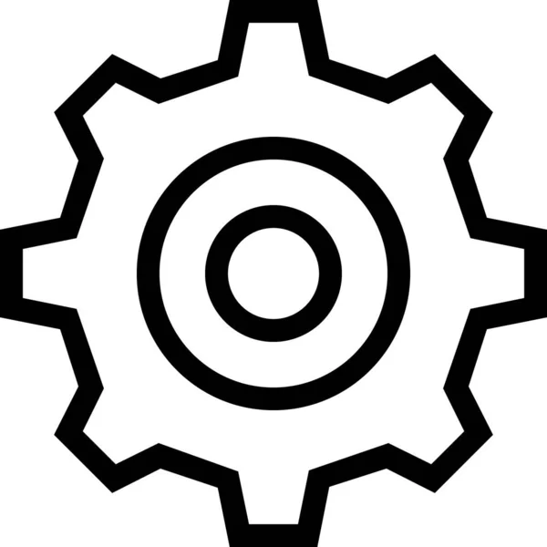 Cog Customize Gear Icon Outline Style — Stock Vector