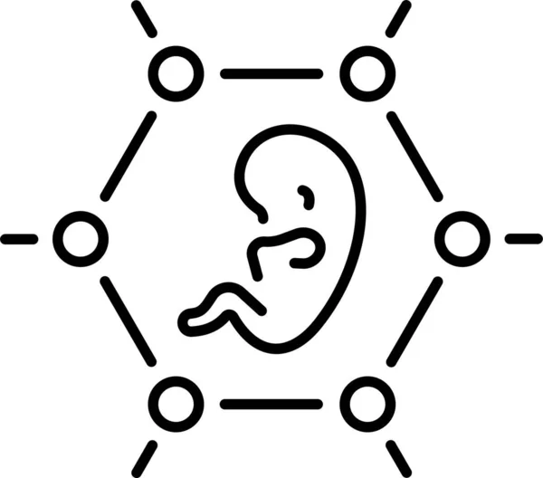 Baby Dna Engineering Icon — Stockový vektor