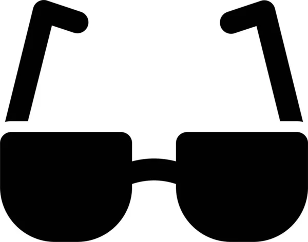 Edukacja Oko Okulary Ikona Solidnym Stylu — Wektor stockowy