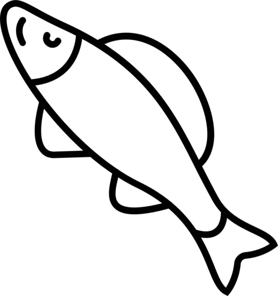 Döbel Fisch Süßwasser Symbol — Stockvektor