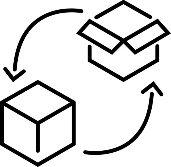 Box Csere Ikon — Stock Vector