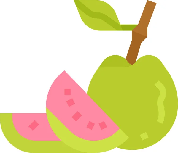 Fruit Guava Healthy Icon Fooddrinks Category — Stock Vector