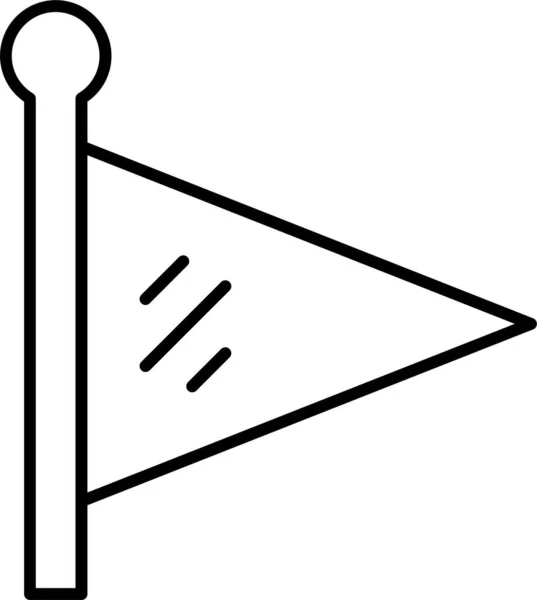 Decoración Acabado Icono Bandera — Vector de stock