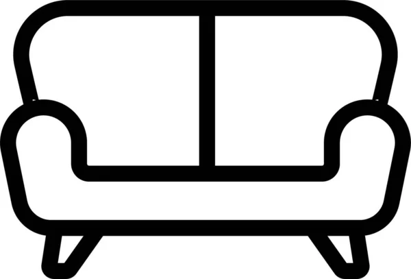 Иконка Усадьбы Дивана Категории Мебельных Украшений — стоковый вектор