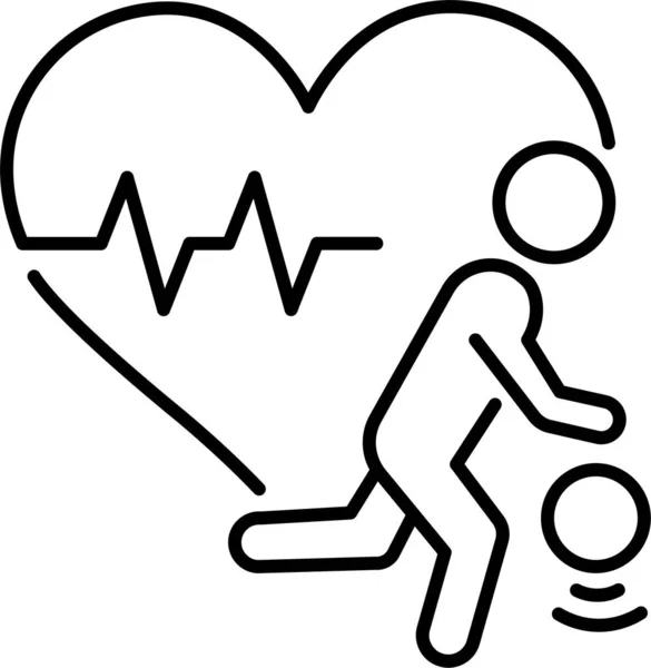 Pelota Baloncesto Corazón Icono — Vector de stock