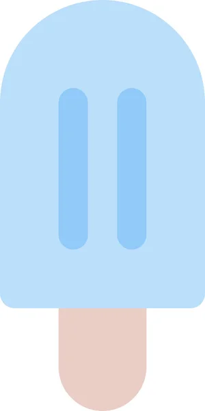 Ikona Studený Krém Dezert Plochém Stylu — Stockový vektor