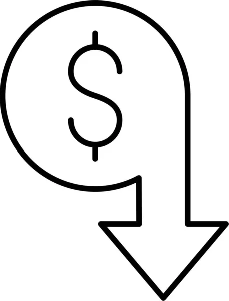 Ikona Dolara Dyskonta — Wektor stockowy