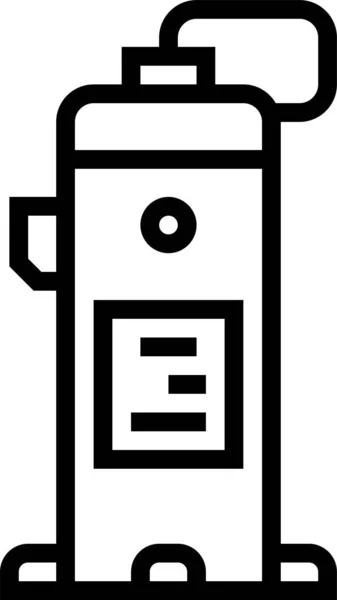 Industriekompressor Symbol Umriss Stil — Stockvektor