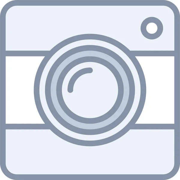 Camera Image Multimedia Icon Filledoutline Style — Stock Vector