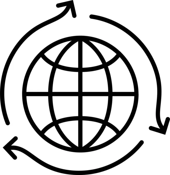 Data Earth Globe Icon — Stock Vector