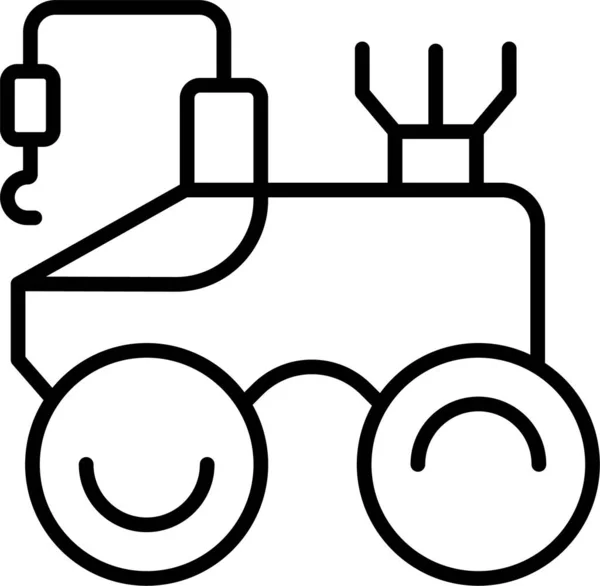 Coche Buggy Icono Lunar — Vector de stock