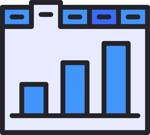 Graf Statistik Side Ikon – Stock-vektor