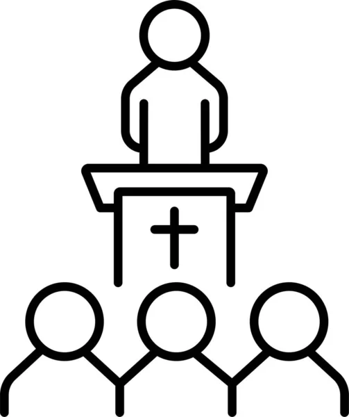 Kirche Ostertreffen Ikone Der Osterkategorie — Stockvektor