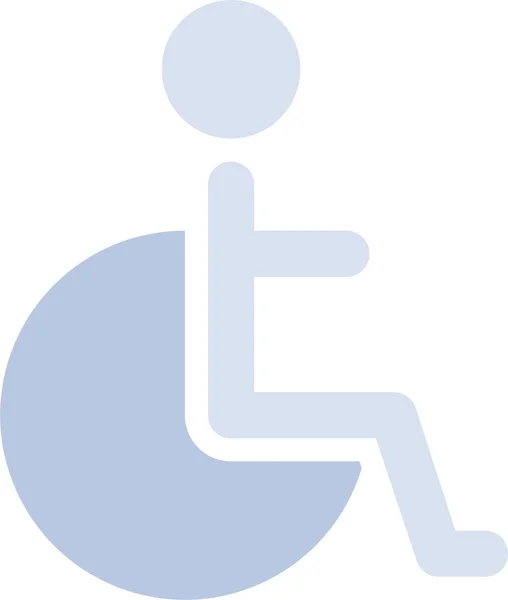 Disability Disabled Handicap Icon Flat Style — Stock Vector