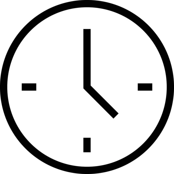 Alarm Clock Hour Icon Outline Style — Stock Vector