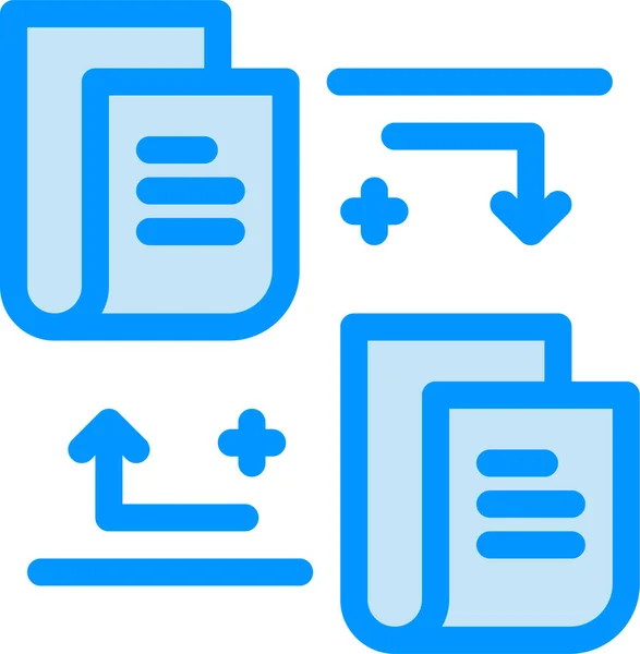 Document Bestanden Overdracht Pictogram — Stockvector