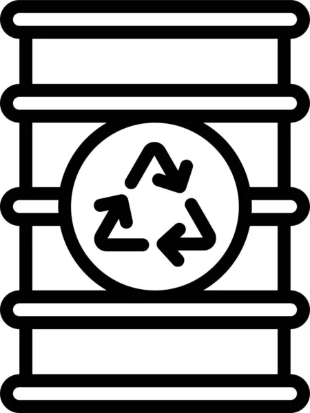 Tonne Ökologie Recycling Ikone — Stockvektor