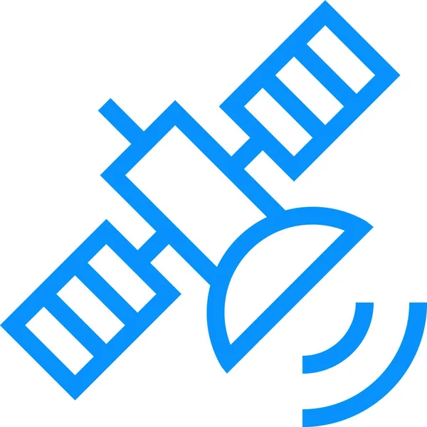 Icono Conexiones Comunicación Azul Estilo Esquema — Vector de stock