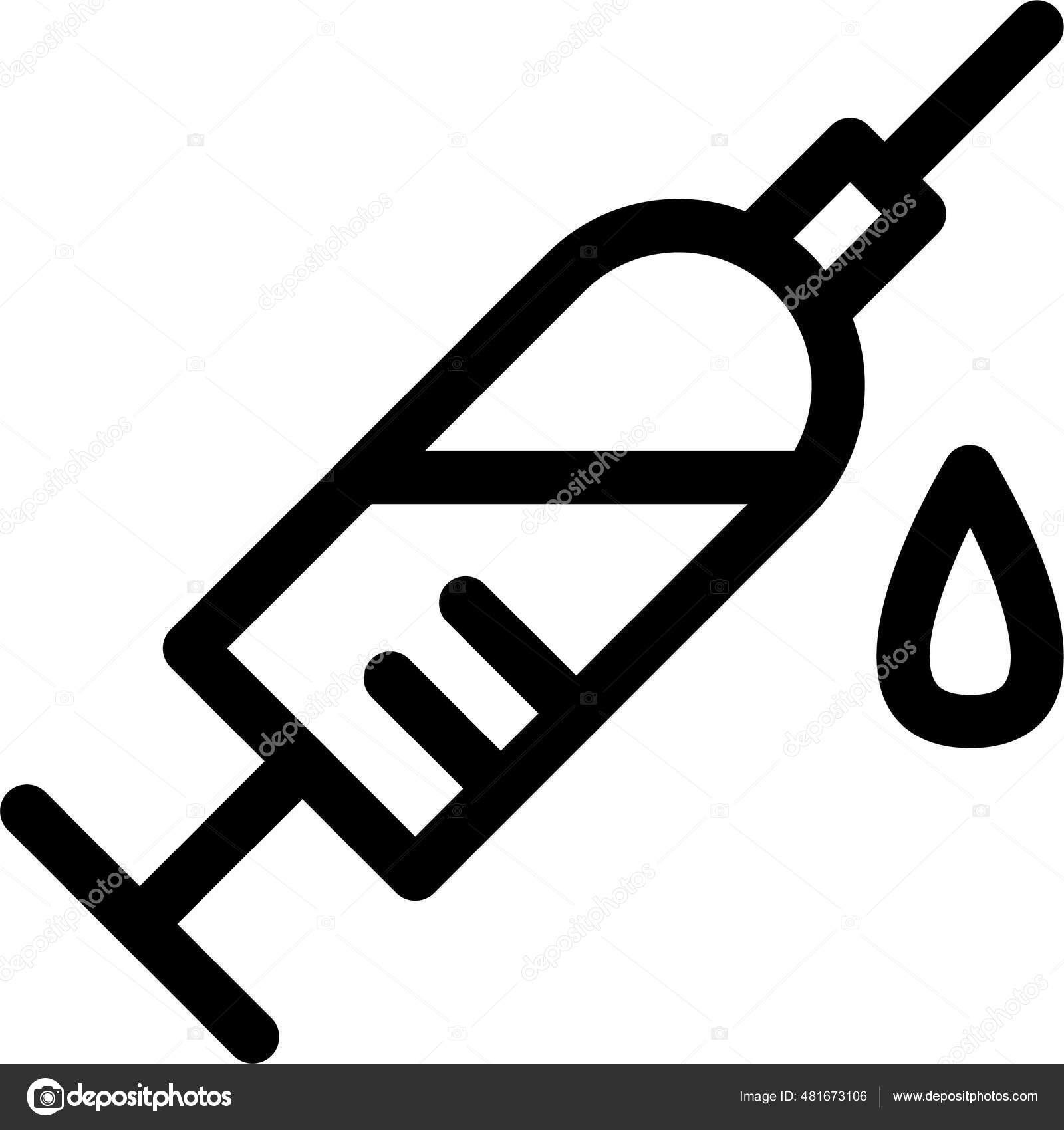 Medical Needle Syringe Icon Outline Style Stock Vector by ©iconfinder