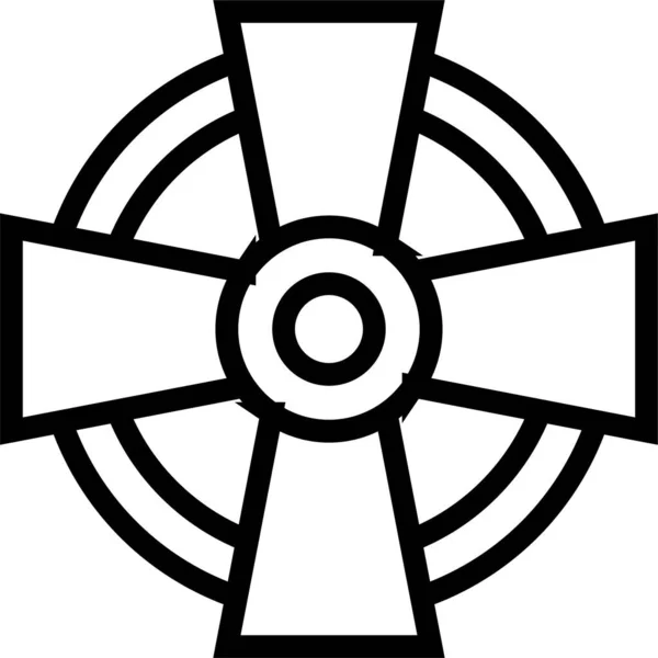 Cristo Católico Cruz Icono — Vector de stock