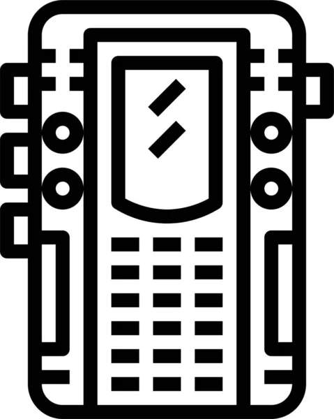 电子设备 家用电器类别中的通信小工具多媒体图标 — 图库矢量图片