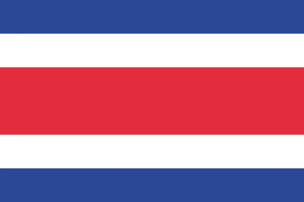 Costa Flagge Ikone Flachen Stil — Stockvektor