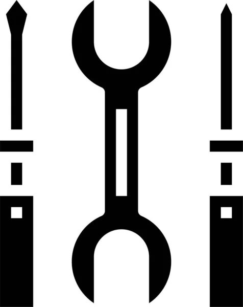 Verbetering Van Instellingen Tools Pictogram Vaste Stijl — Stockvector